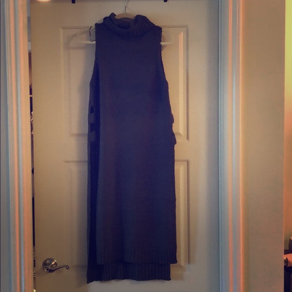 Dark gray turtleneck sweater dress - Picture 1 of 1
